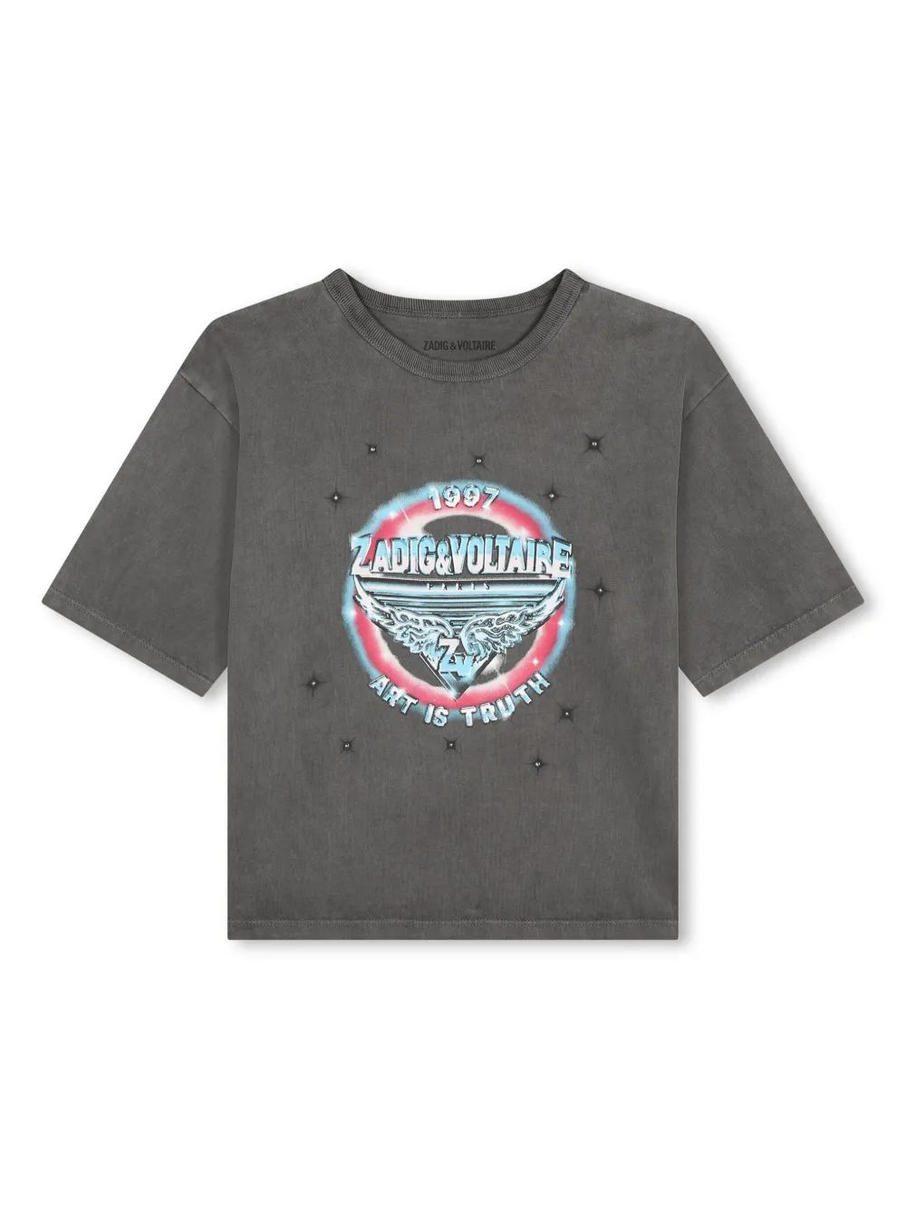 

Футболка с логотипом Zadig & Voltaire Kids, черный