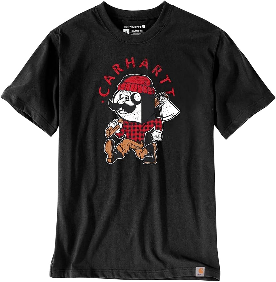 

Мужская футболка Carhartt 106533 свободного кроя с короткими рукавами и принтом «лесоруб», Black, Черный, Мужская футболка Carhartt 106533 свободного кроя с короткими рукавами и принтом «лесоруб», Black