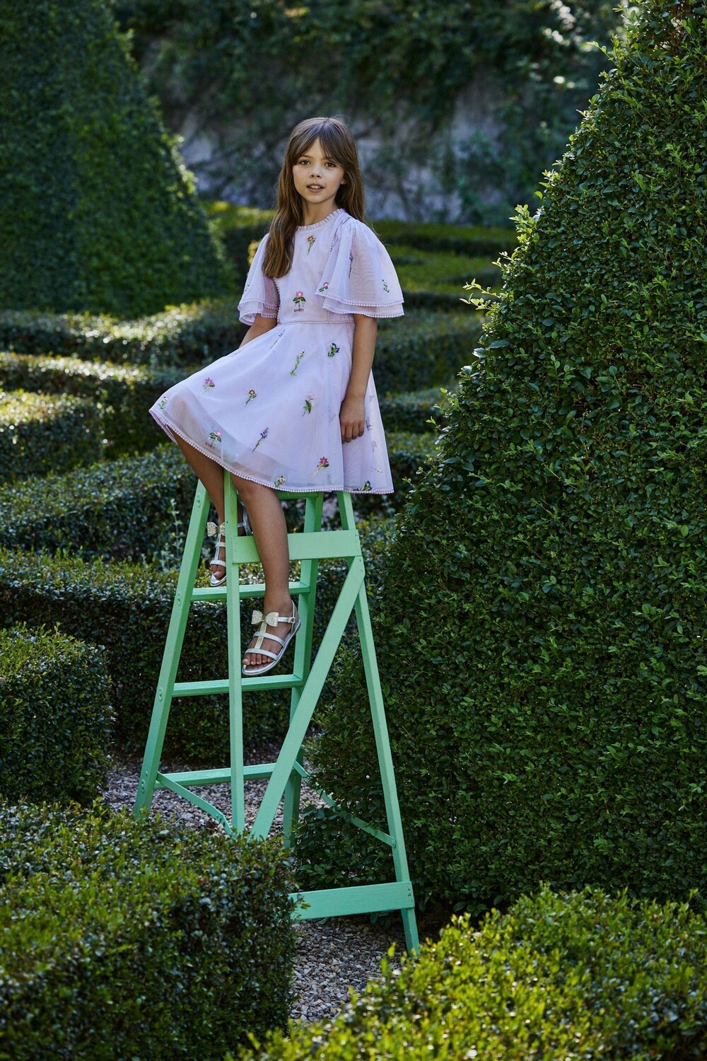

Светло- платье из тюля с украшением Baker by ted Baker Next, фиолетовый