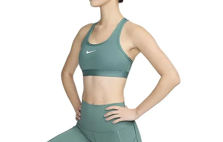 Спортивный бюстгальтер Swoosh для девочек Nike, Coastal Blue/White