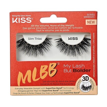 

Накладные ресницы KISS My Lash But Bolder 3D Volume, «Slim Thicc», 1 пара