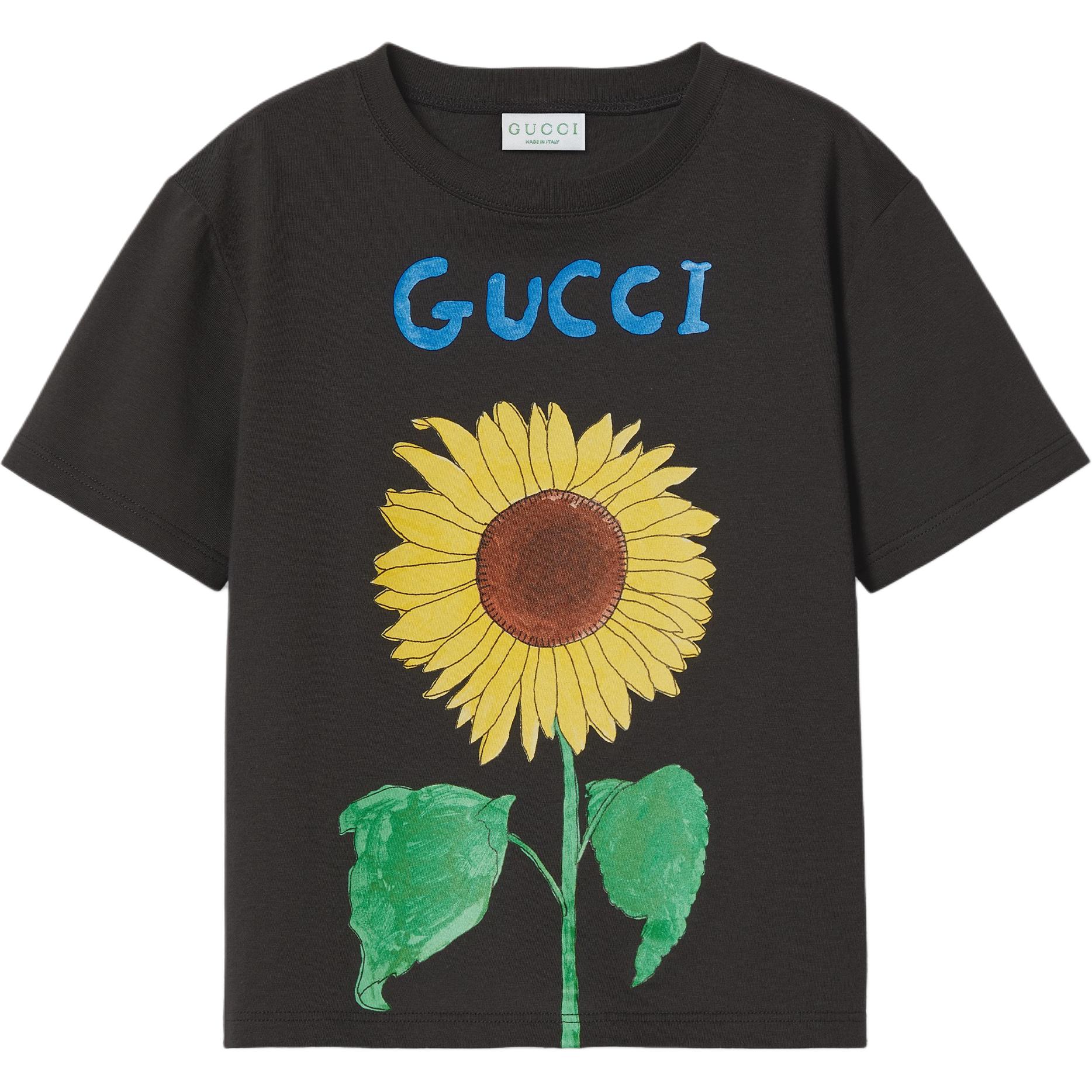 Футболка SS25 dark gray детская GUCCI, темно-серый — фото 3