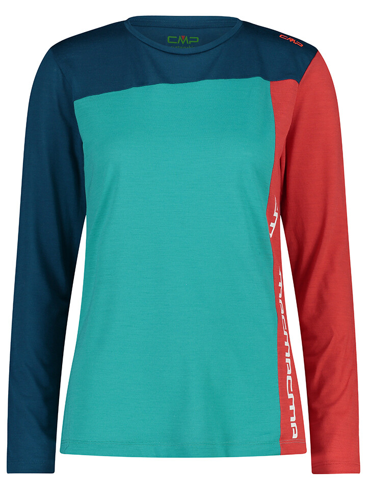 

Лонгслив CMP, цвет Petrol/Rot/Dunkelblau