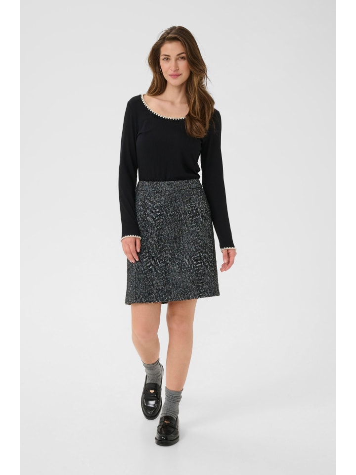 

Cream Юбка CROlina прямого кроя, черно-белая в елочку