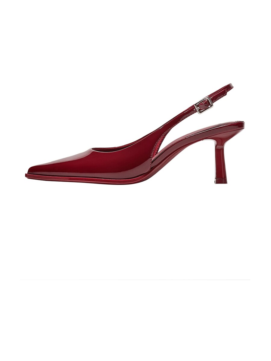 Туфли-лодочки с открытой пяткой Bershka, Dark red — фото 2