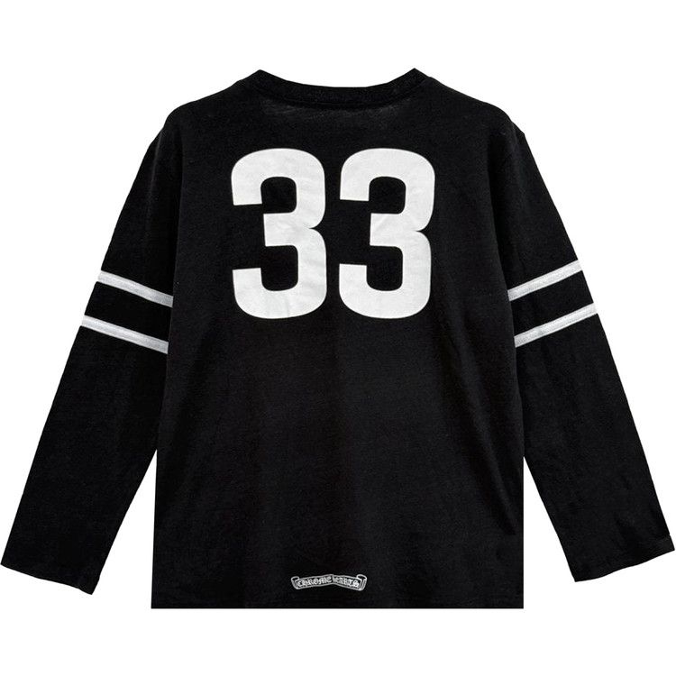 Футболка Chrome Hearts 33 Horseshoe Logo Long-Sleeve T-Shirt, Black — фото 2