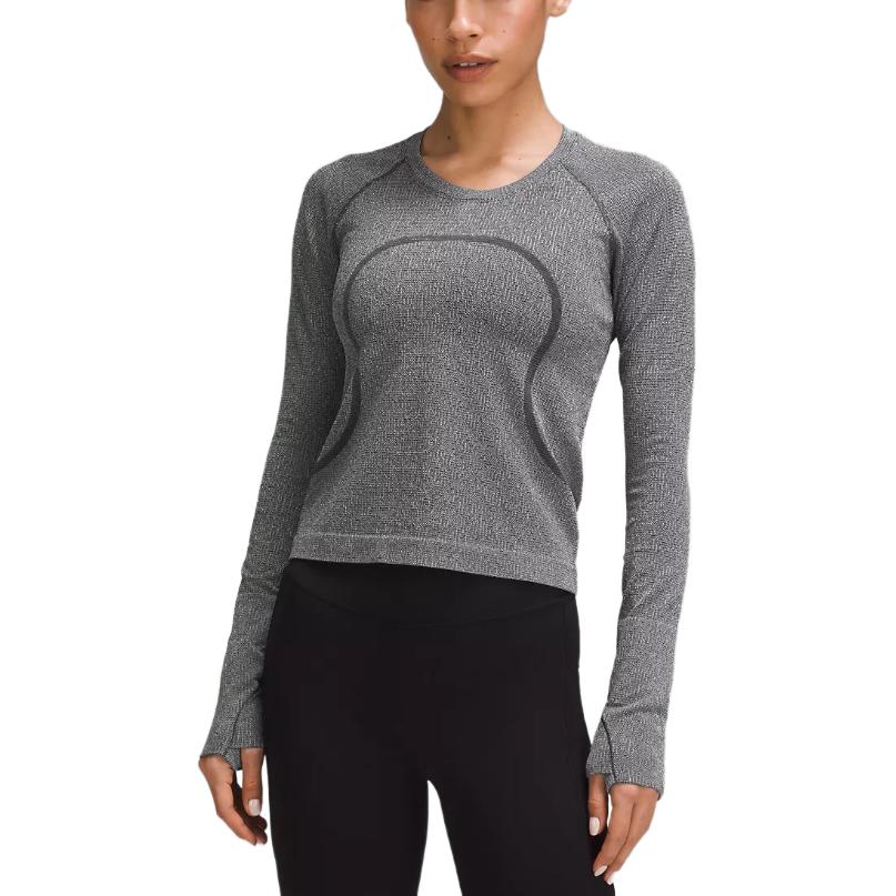 

Свифтли Тек реглан футболка женская Lululemon, черный/белый