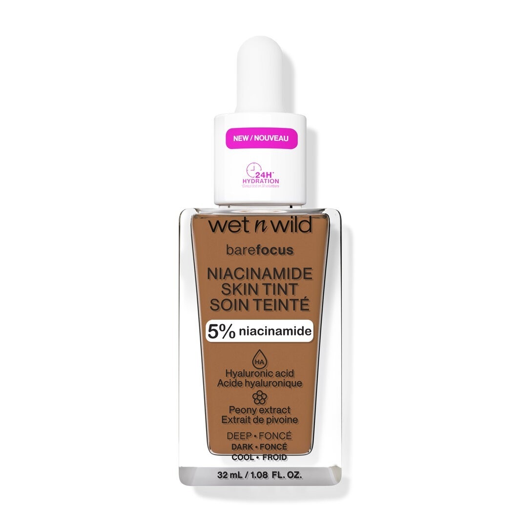 

Тональный крем для лица bare focus niacinamide skin tint Wet N Wild, deep, объем 32 мл
