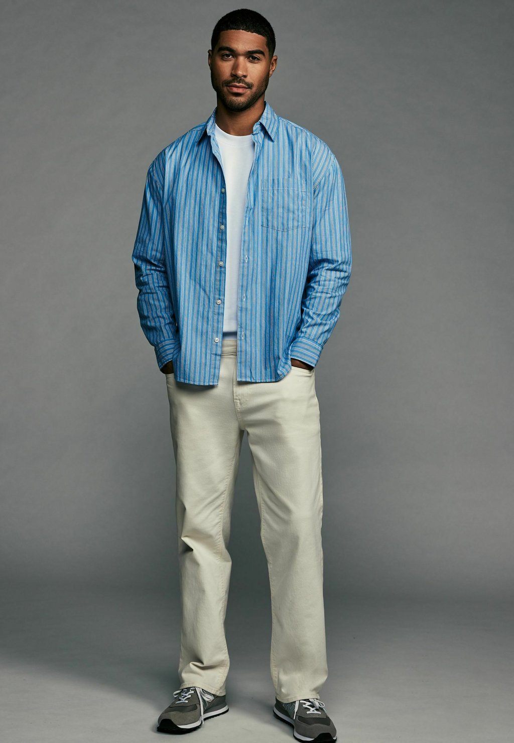 

Рубашка SOFT TOUCH LONG SLEEVES STRIPE REGULAR FIT Next, синий