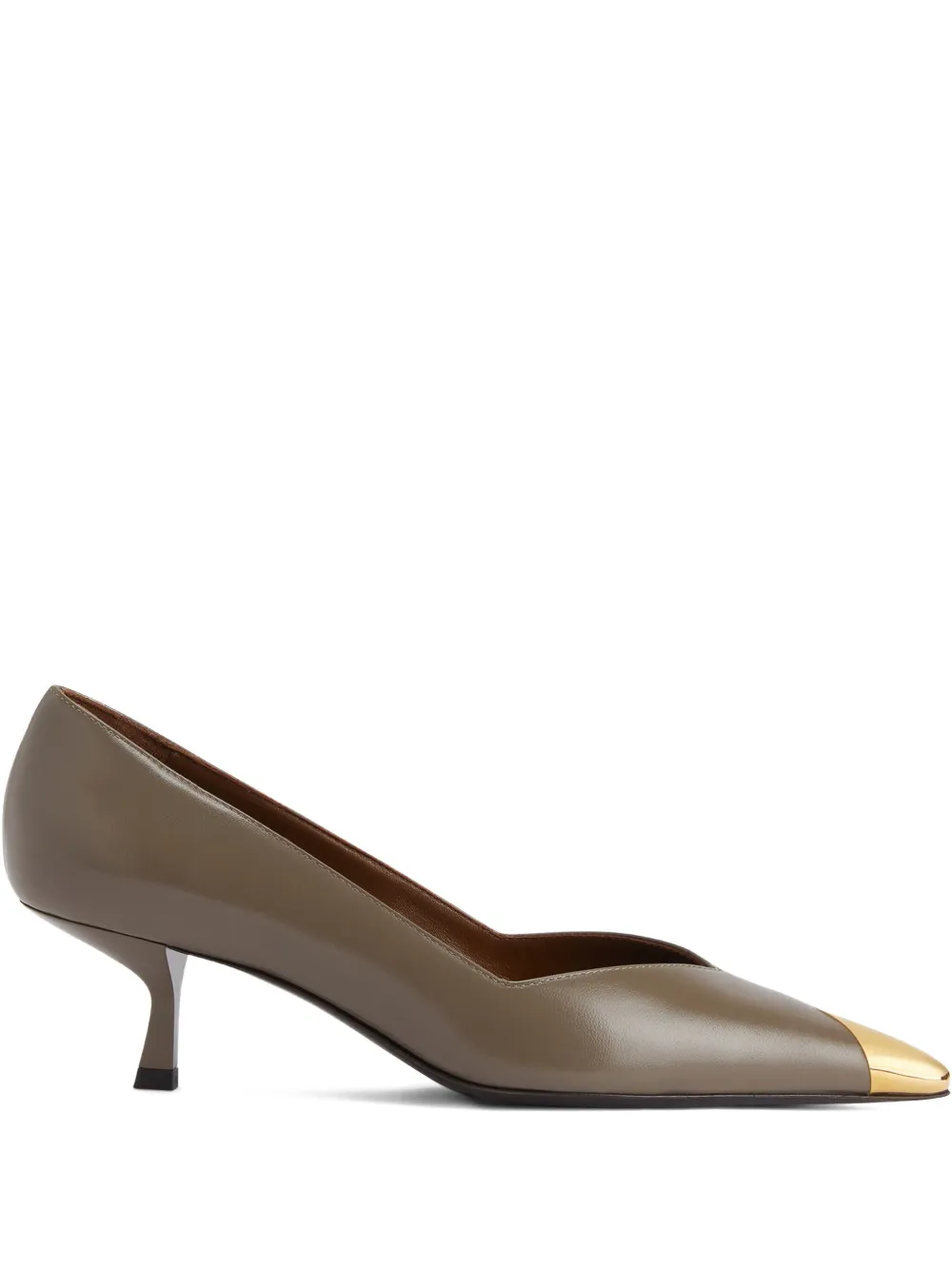 Туфли-лодочки Melaine с заостренным мысом, каблук 50 мм Giuseppe Zanotti, коричневый
