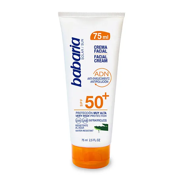 

Солнцезащитный крем для лица Crema Solar Facial Aloe Vera SPF50+ Protección Muy Alta Babaria, 75 ml