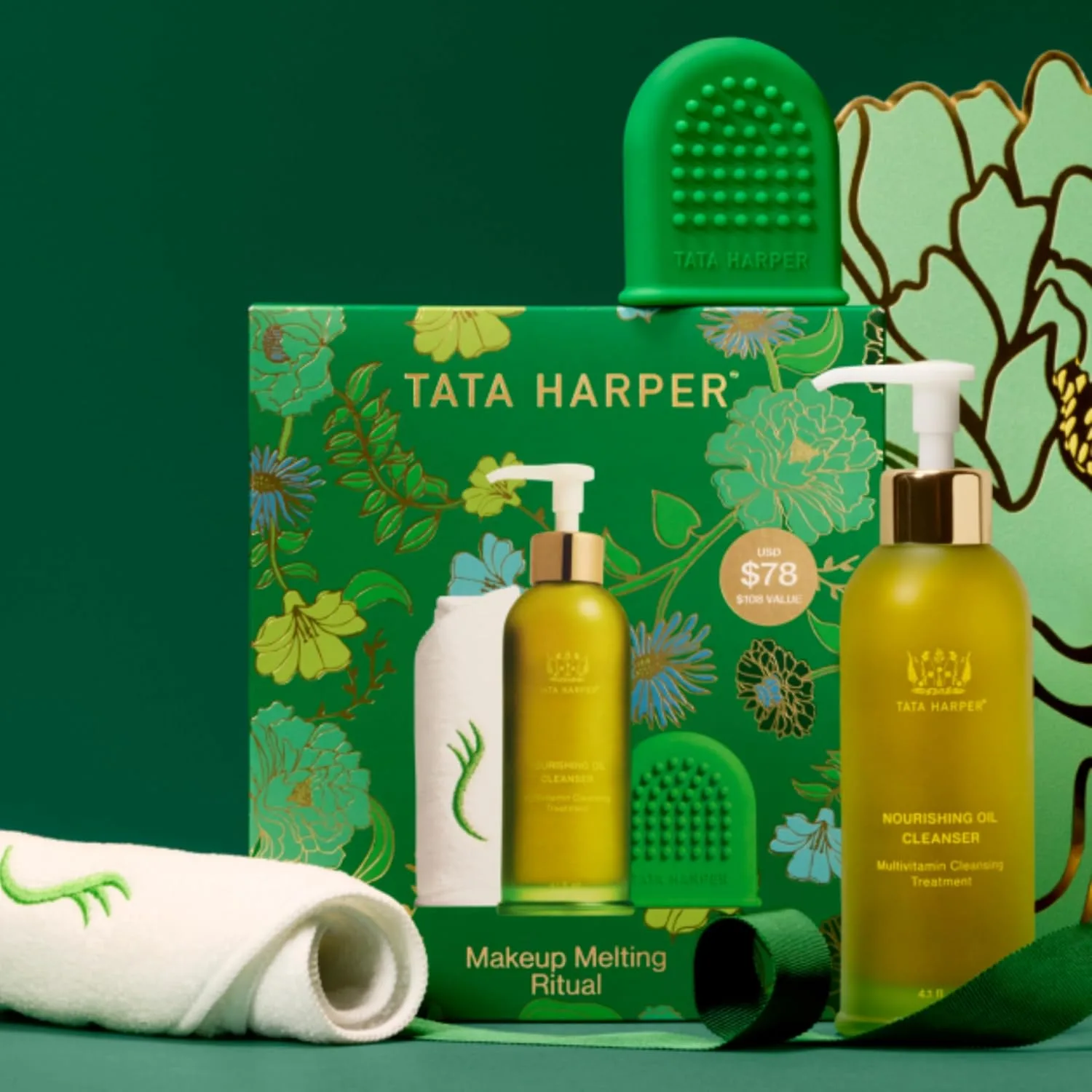 Очищающее масло Tata Harper Nourishing Oil Cleanser, мягкое средство для снятия макияжа, очищающее масло, натуральный уход за кожей. Набор ритуалов снятия макияжа, Off White — фото 2