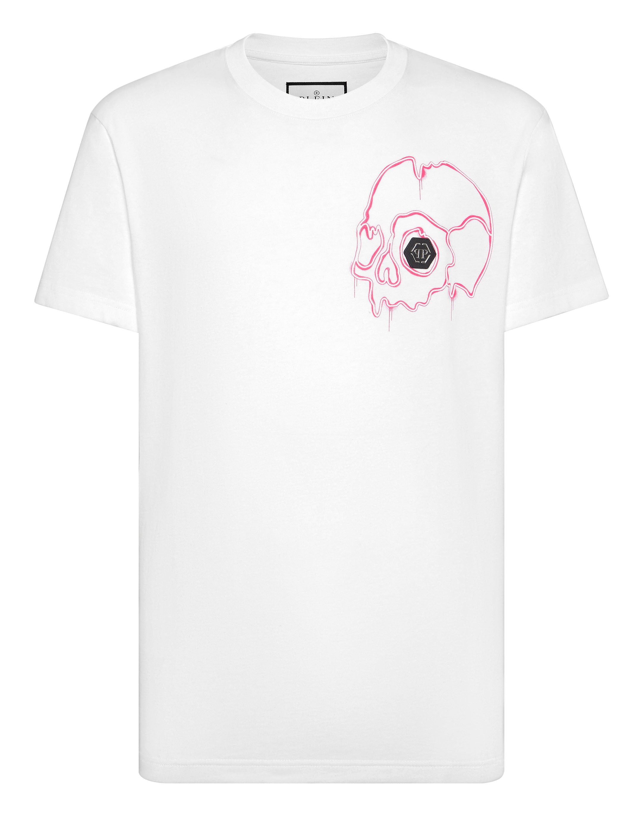 

Футболка с круглым вырезом SS Dripping Skull PHILIPP PLEIN, белый