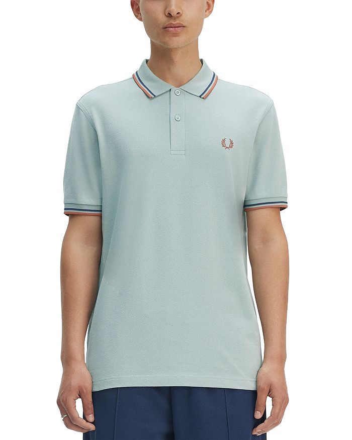 

Поло Slim Fit с двойной окантовкой Fred Perry, синий