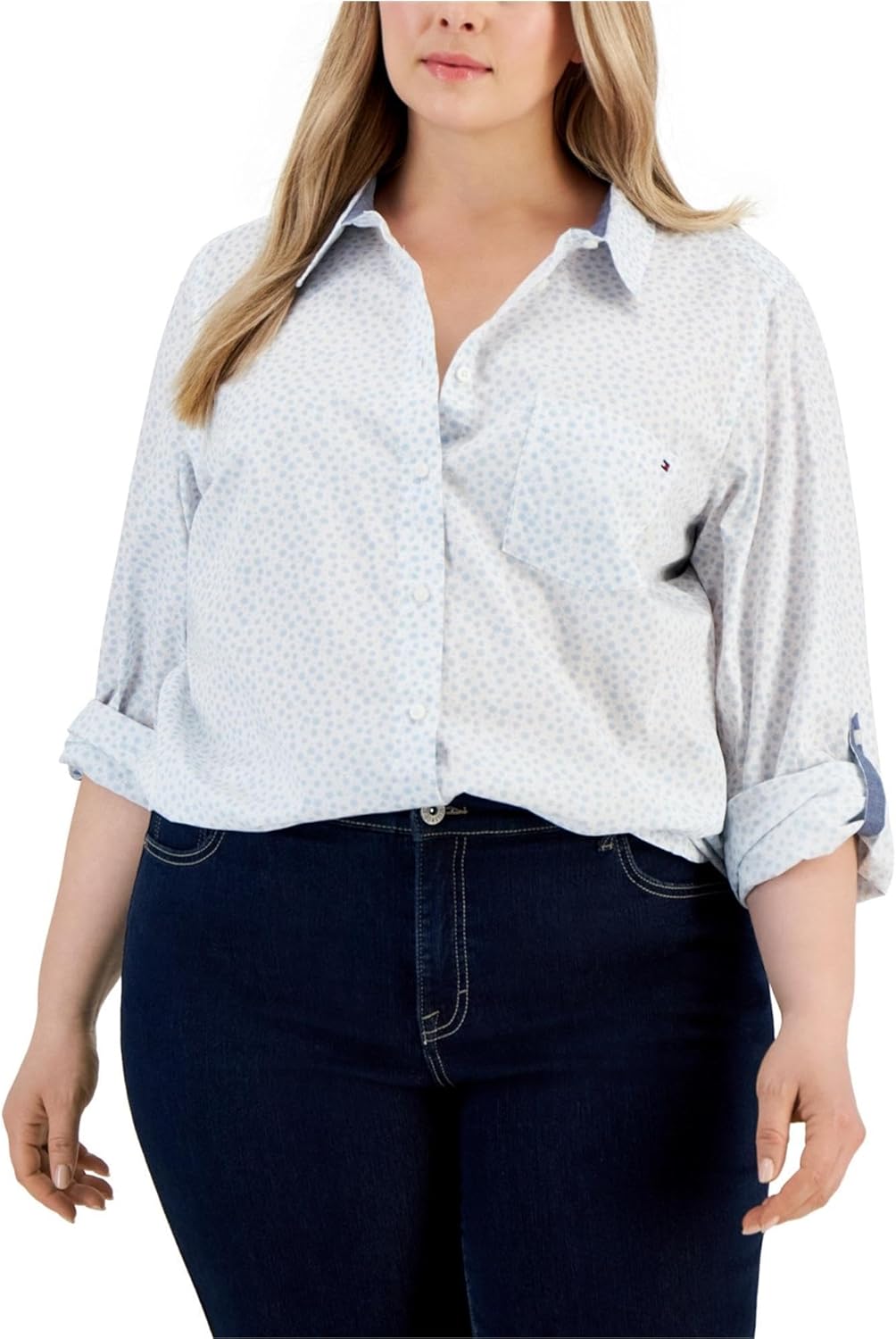 

Женская рубашка Tommy Hilfiger с цветочным принтом и застежкой на пуговицы, White