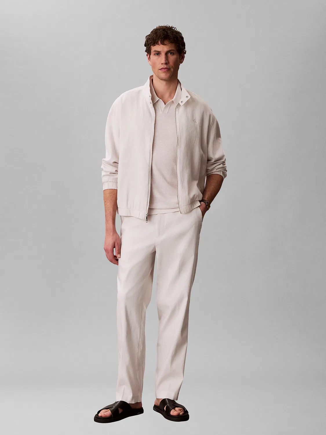 Брюки Calvin Klein Regular бежевого цвета — фото 3