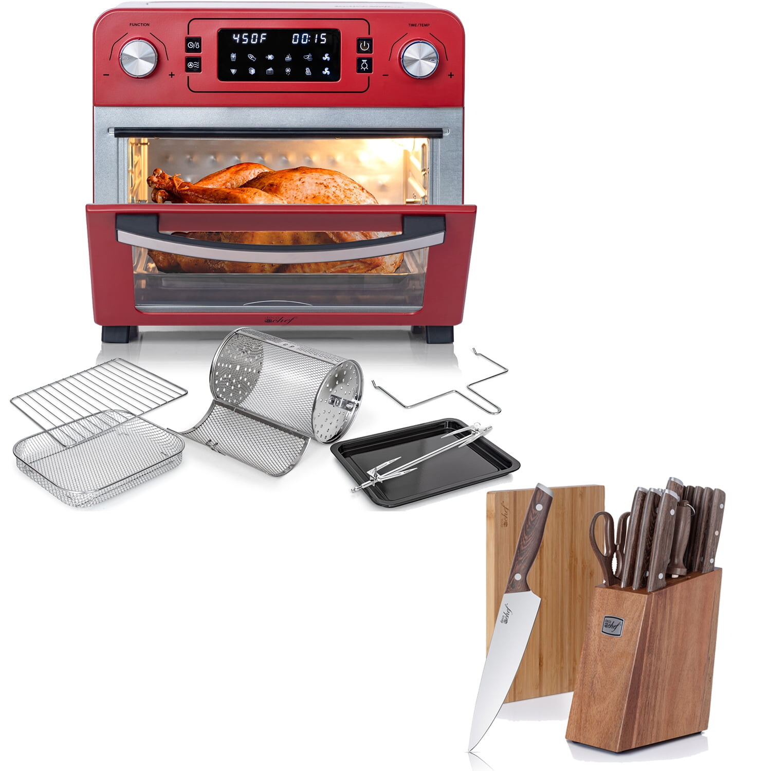 

Духовка с аксессуарами Deco Chef 24QT, красный