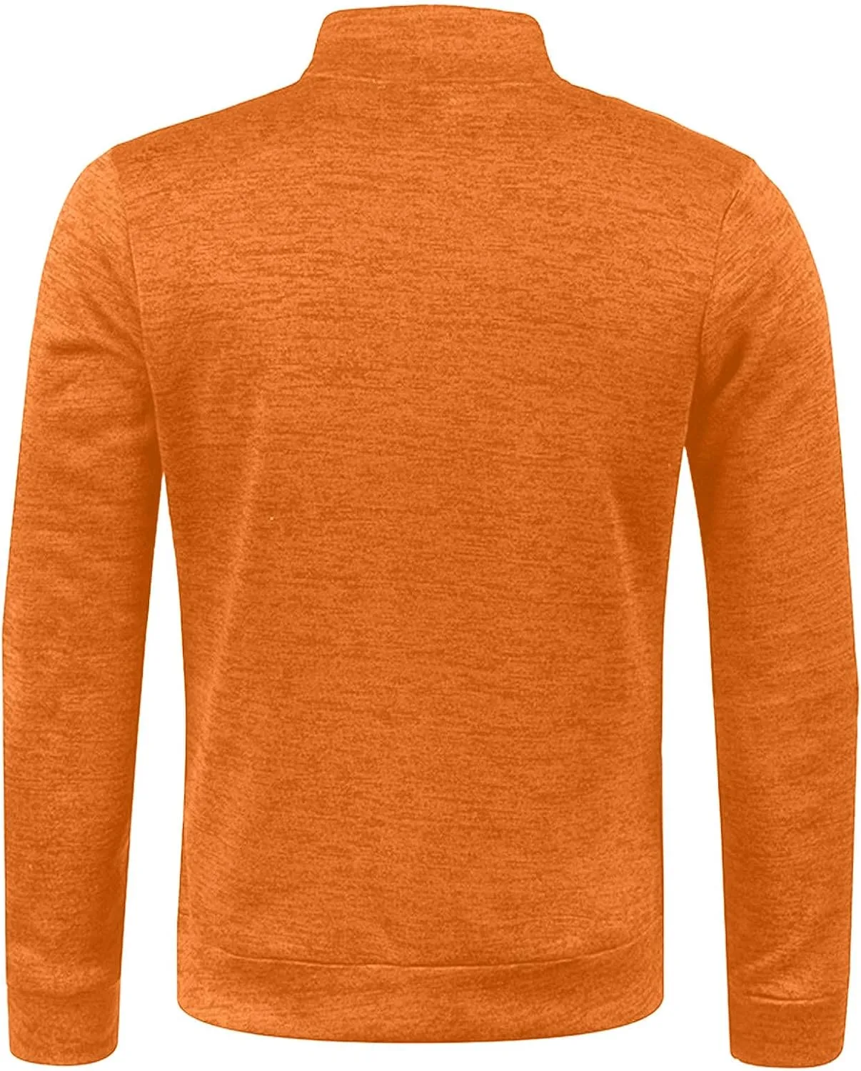 Мужской пуловер с четвертью молнии, длинный рукав, флис, slim fit — фото 2