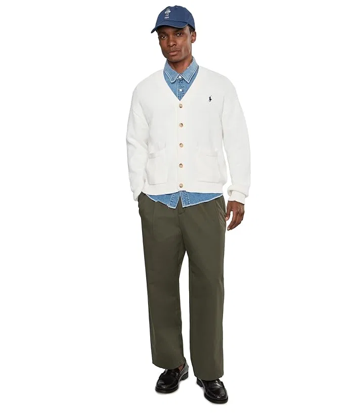 Кардиган из хлопка Relaxed Fit Polo Ralph Lauren, Deckwash White — фото 2