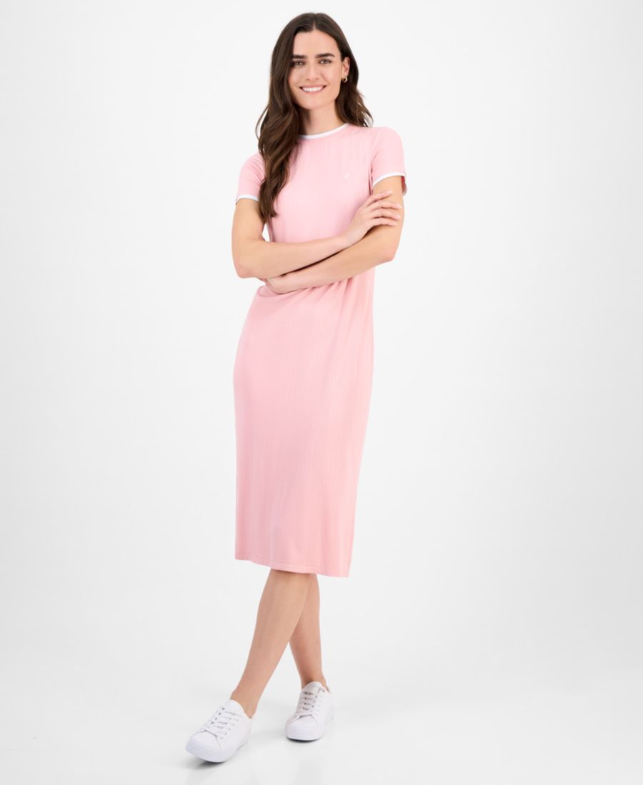

Женское ребристое платье миди Nautica Jeans, Bridal Rose