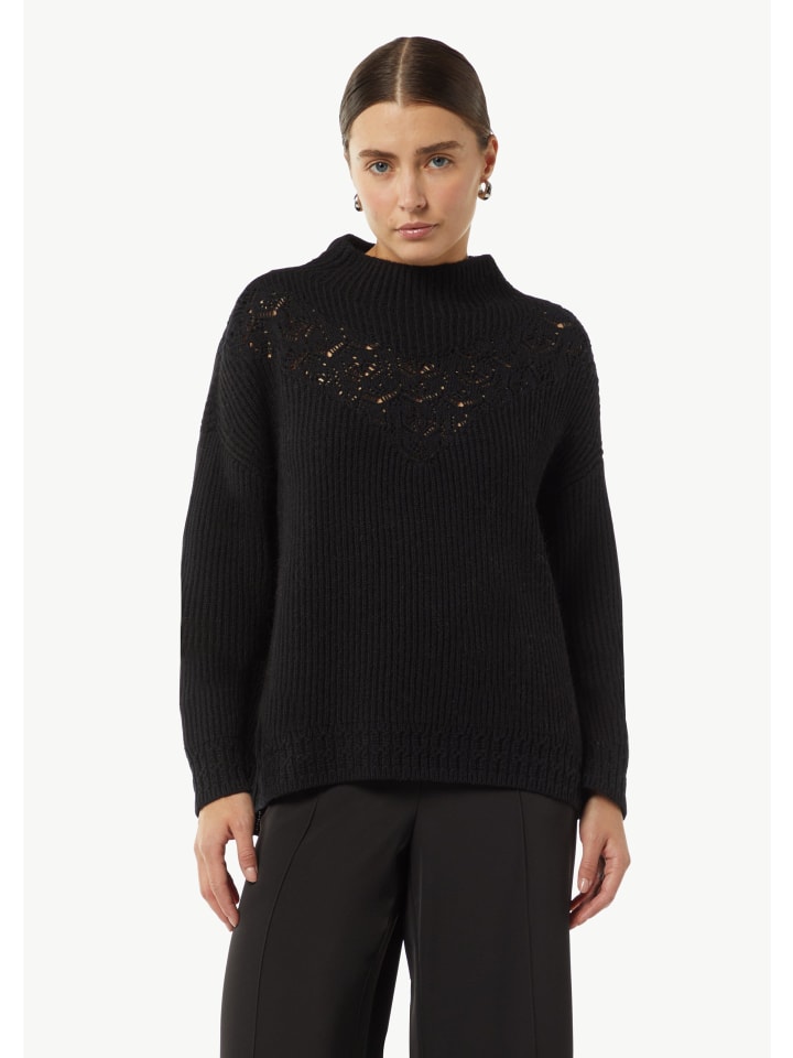 

Пуловер comma Strickpullover langarm, черный