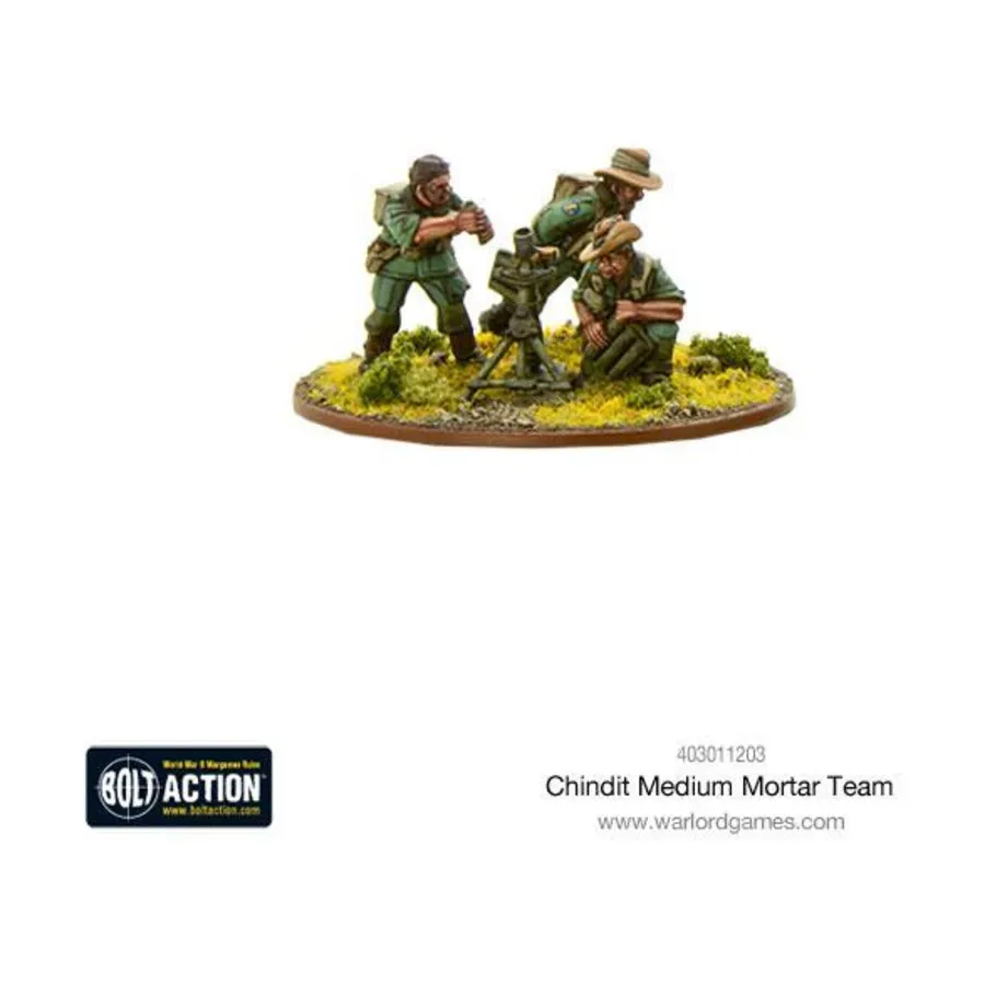 

Группа средних минометов Chindit 3 дюйма (издание 2017 г.), Bolt Action - British Chindits (28mm)