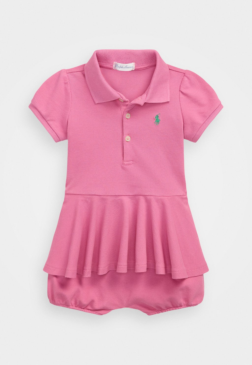 

Комбинезон STRETCH MESH PEPLUM POLO SHORTALL Polo Ralph Lauren, фуксия
