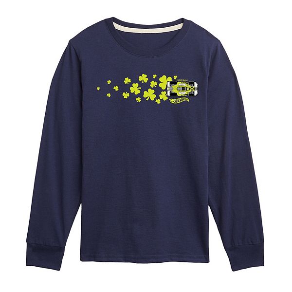 

Футболка с длинным рукавом Hot Wheels St Patrick's Day для мальчиков 8-20 Licensed Character, Navy