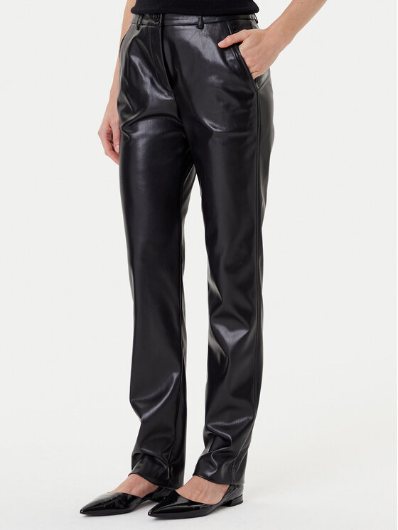 

Брюки из искусственной кожи slim fit Teodora 2523786011 Marella, чёрный