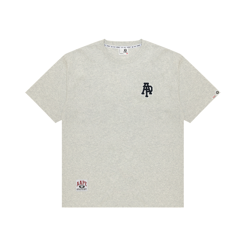 

Футболка из хлопка с принтом логотипа A Bathing APE Aape, серо-белый