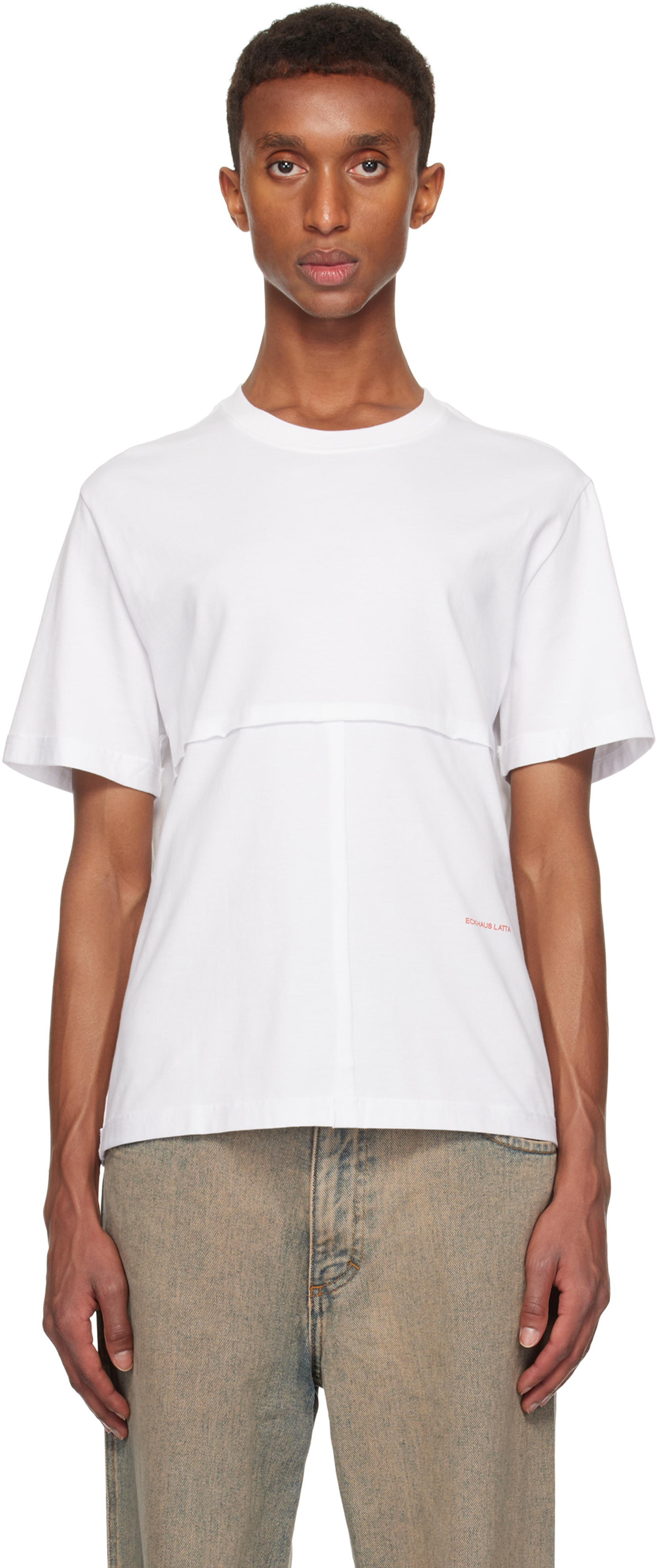 

Футболка с защипами Eckhaus Latta