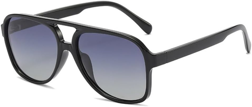 

Мужские солнцезащитные очки в стиле ретро с увеличенными двойными перемычками, прозрачная оправа, женские очки желто-синего цвета с защитой от УФ-излучения UV400, SUN38 Generic, Black Gray Yellow