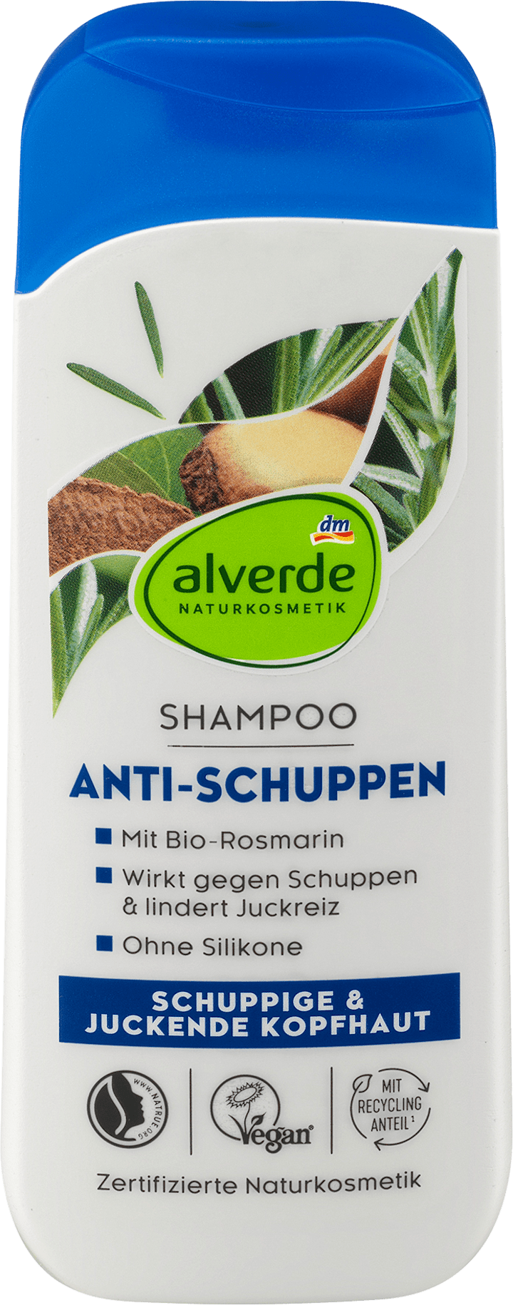 

Шампунь alverde NATURKOSMETIK Shampoo Anti-Schuppen Paranuss, Rosmarin, 200 ml
