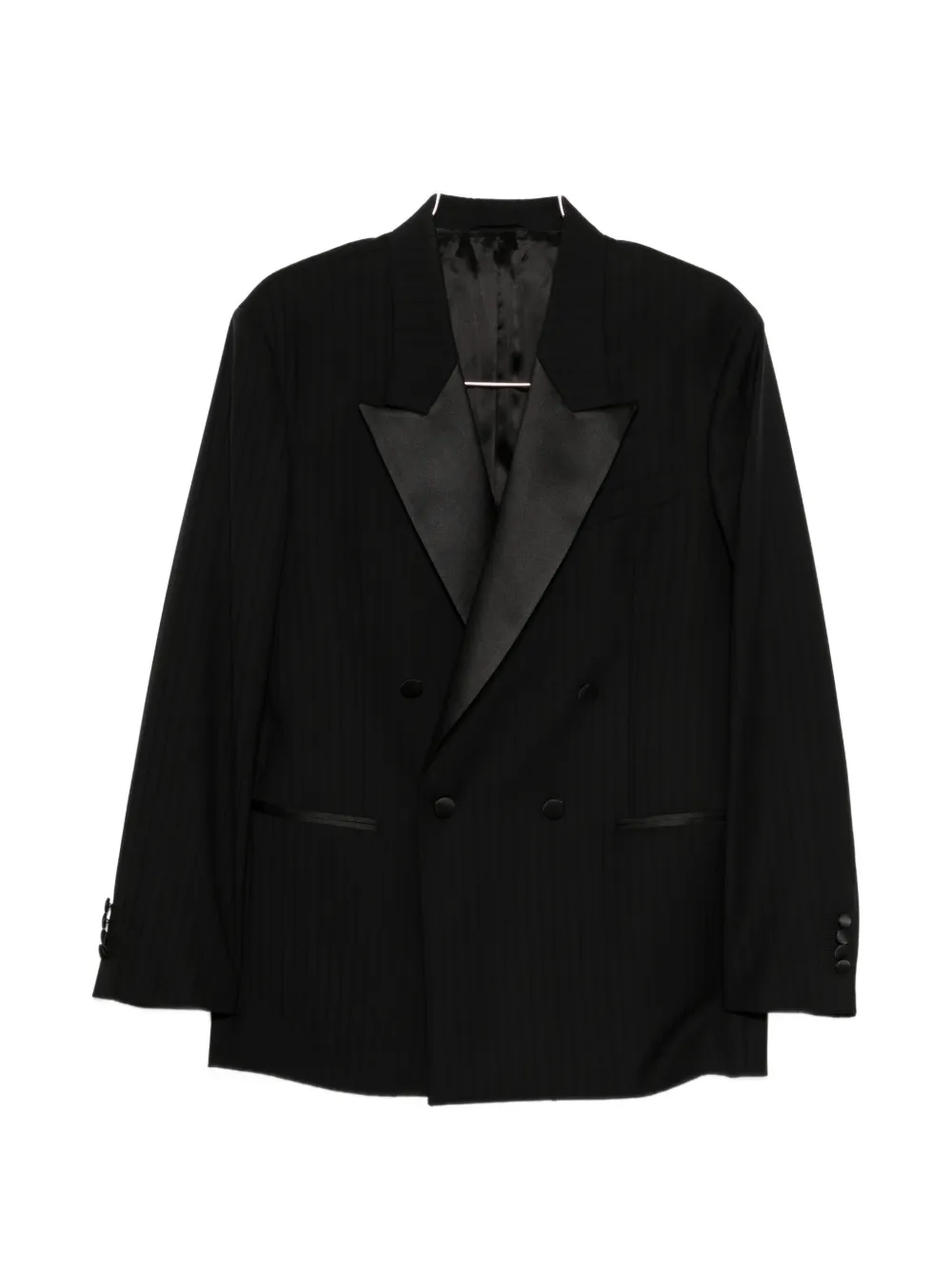 

Костюм в полоску с лацканами-шалькой Reveres 1949, черный