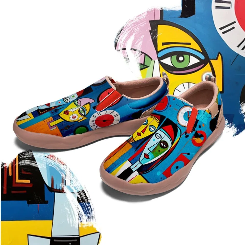 Лоферы с абстрактным рисунком Art Painted Loafers, Abstract Figures-01 Solepulse — фото 2