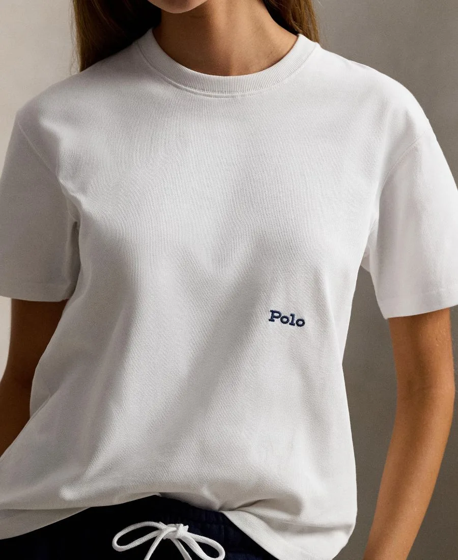 Женская футболка с круглым вырезом "Большой пони" Polo Ralph Lauren, белый — фото 3