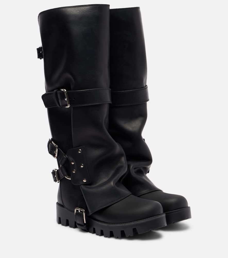 Кожаные байкерские ботинки Dolce&Gabbana, Black/Black