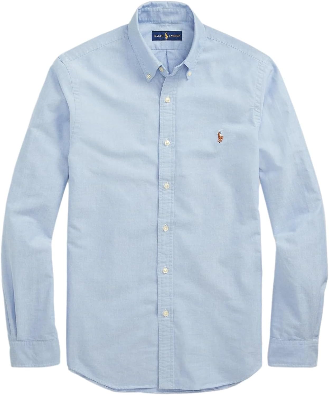

POLO RALPH LAUREN Мужская длинная рубашка Oxford Button Down Slim Fit, Basic Blue