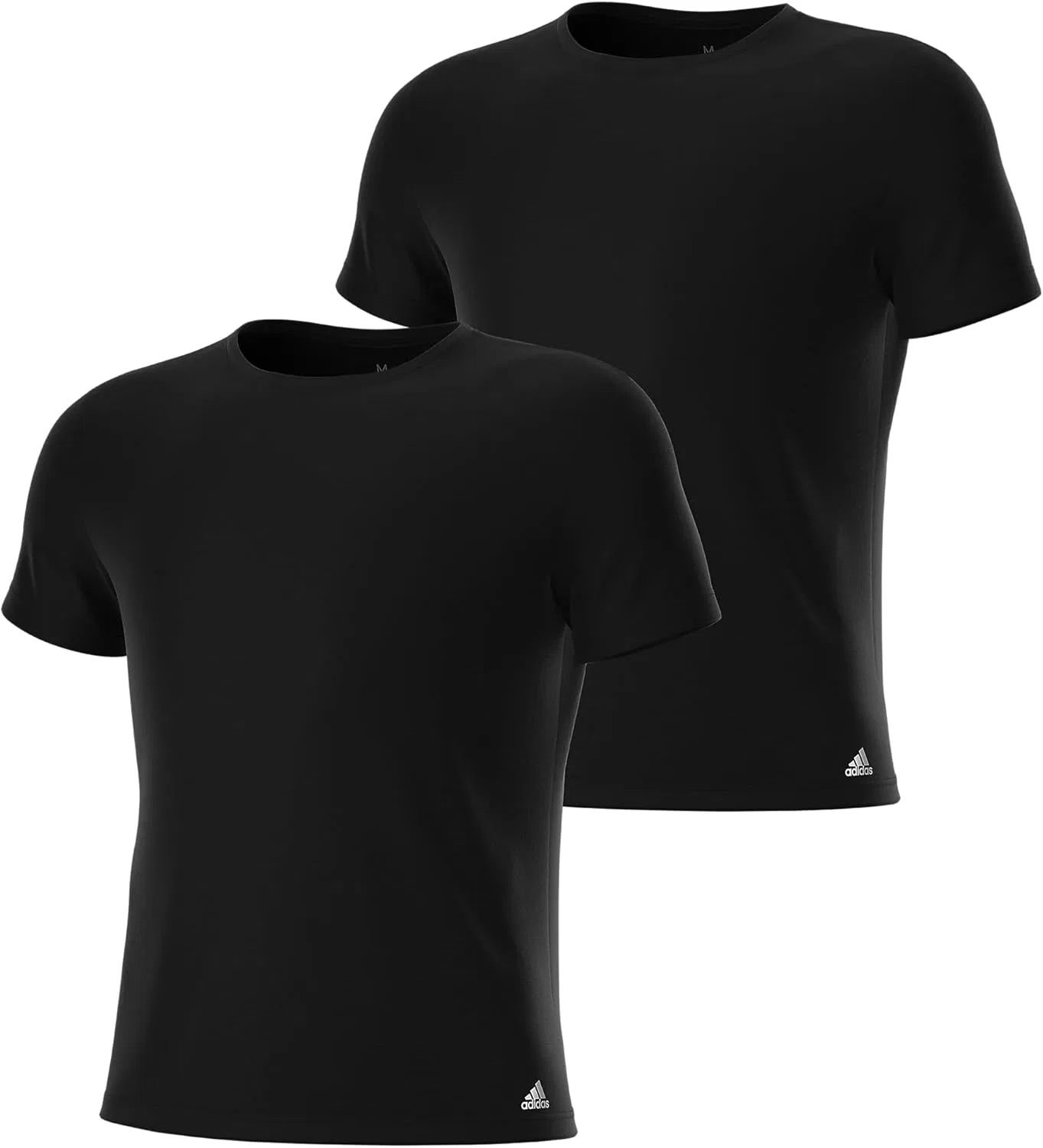 Футболка хлопок с эластаном adidas, 2 шт., Black/Black