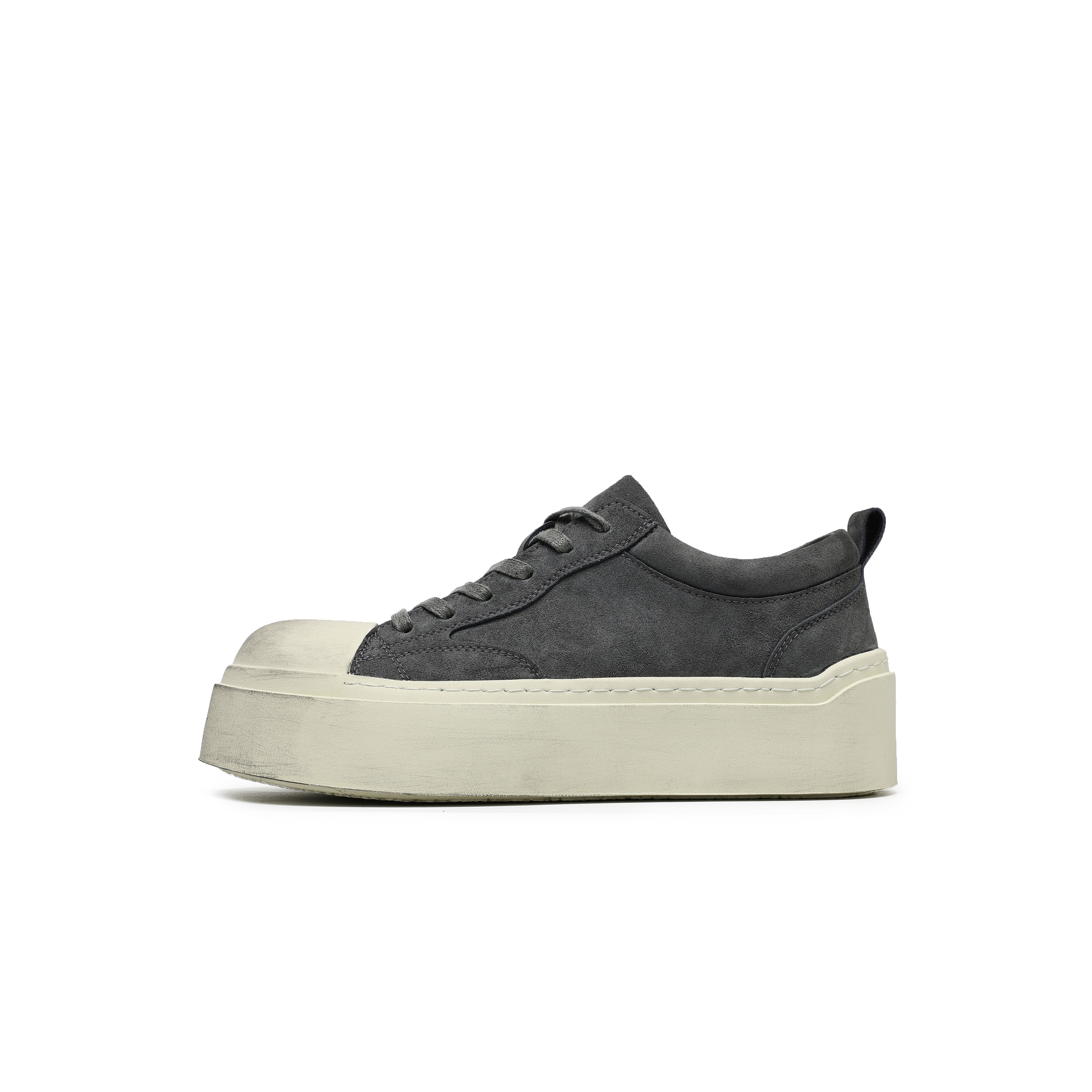 

Нескользящие дышащие низкие кроссовки для скейтбординга, увеличивающие рост, мужские, состаренные, серые Hong Kong Meng, Distressed Gray