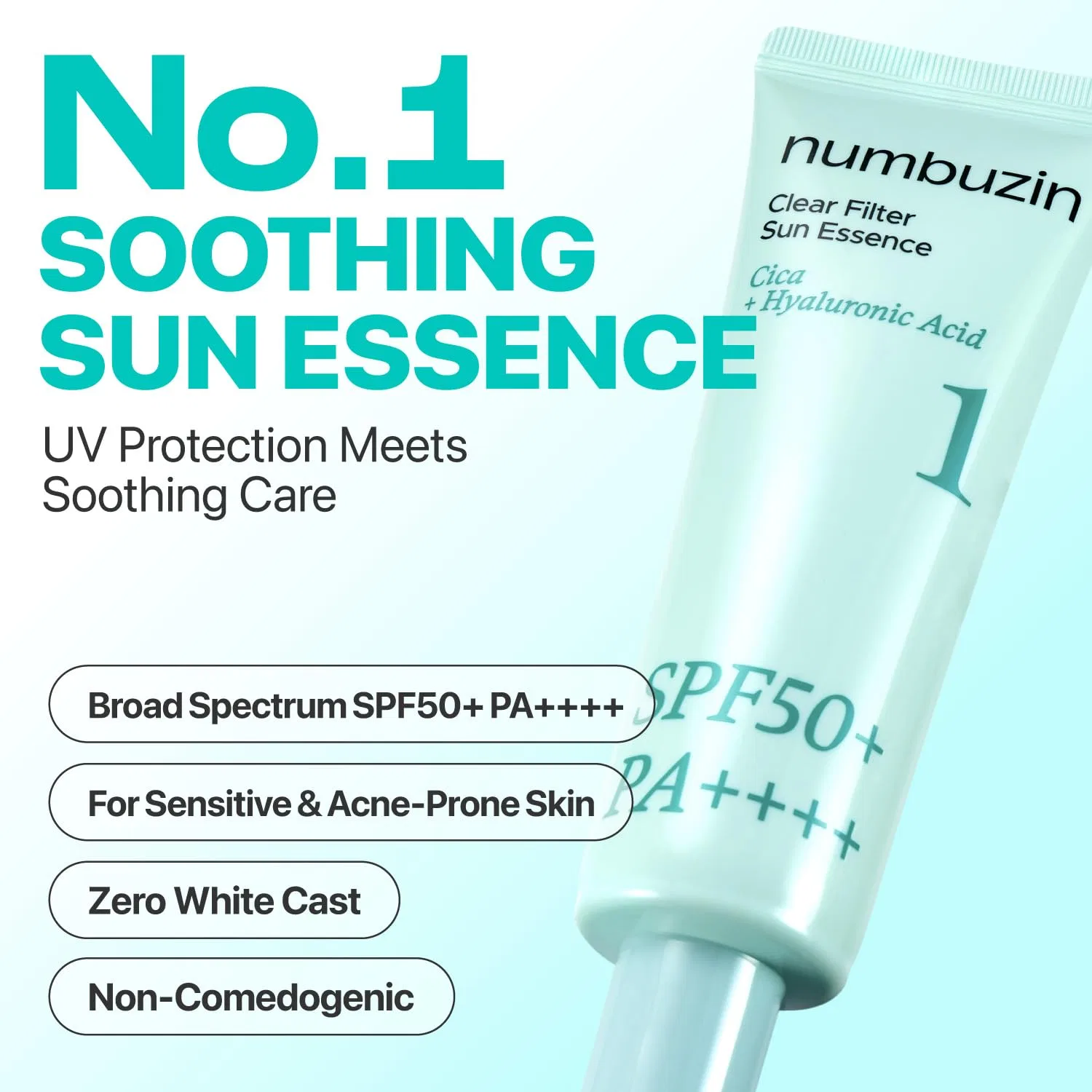 Солнцезащитная эссенция «No.1 Sun Cream Clear Filter» от numbuzin Numbuzin — фото 2