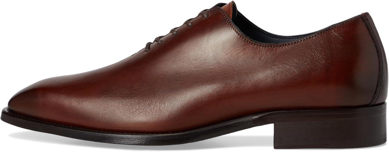 Мужские оксфорды Johnston Murphy Larson с цельнокройным гладким носком Johnston & Murphy, Mahogany Italian Calfskin — фото 4