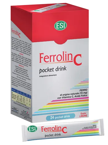 

ESI Ferrolin C Pocket Drink Железосодержащая добавка, 24 пакетика