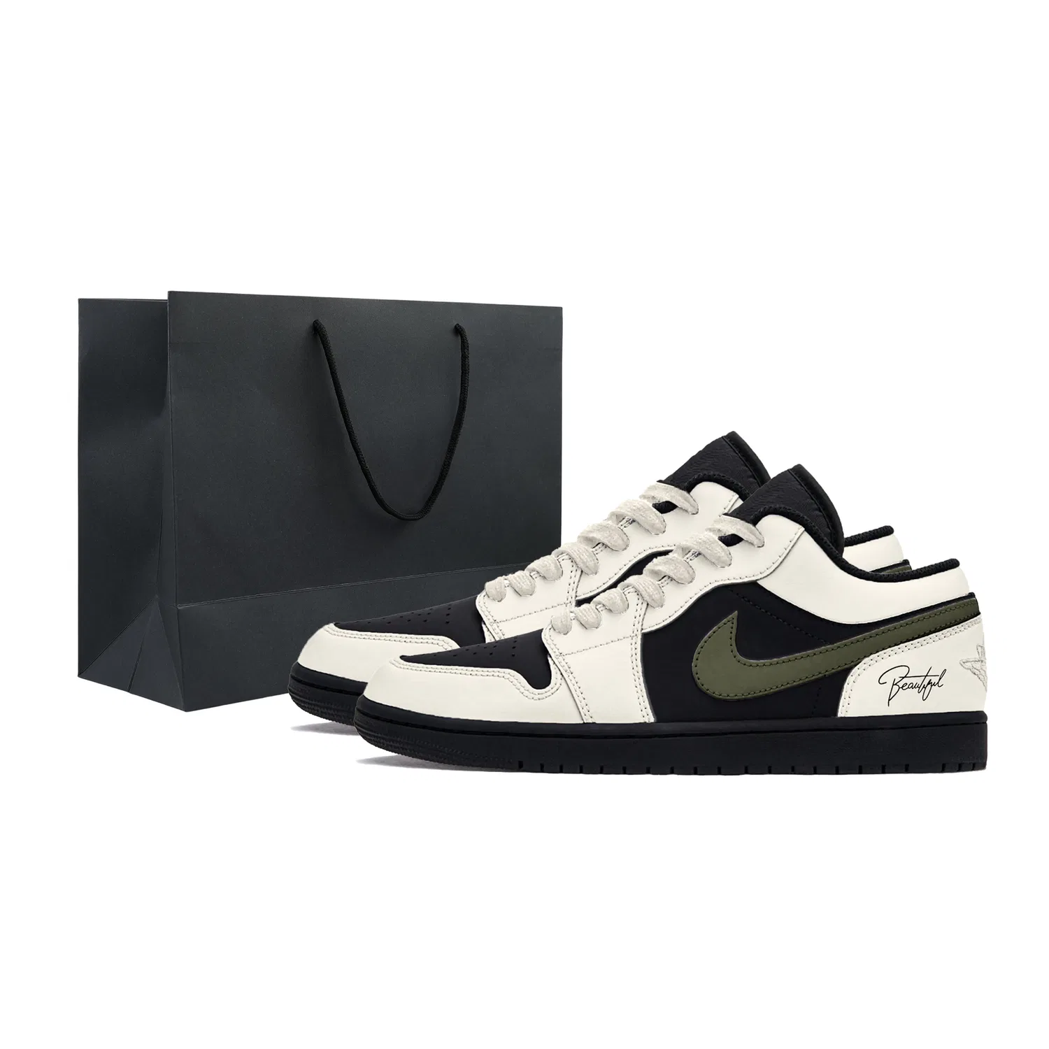 Кроссовки баскетбольные низкие Jordan Ecru Black