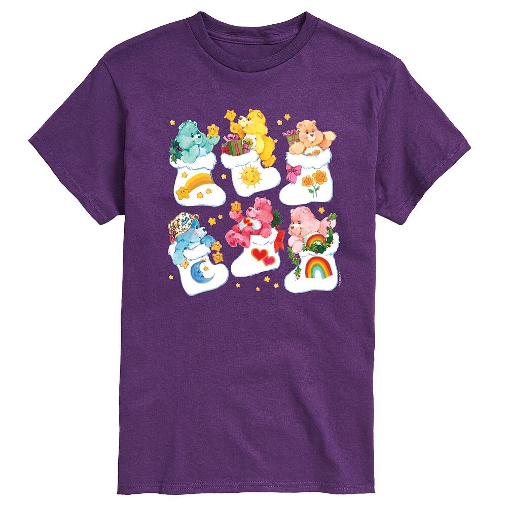 

Мужская футболка с рисунком Care Bears Stocking Licensed Character, фиолетовый
