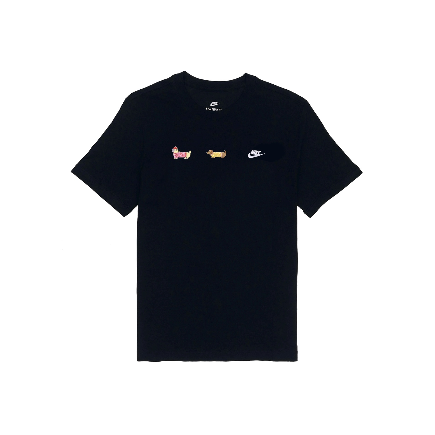 

Nike Футболка с вышитым логотипом, прямой крой, короткий рукав, унисекс, black