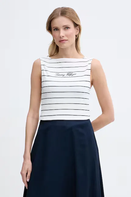 Топ в полоску Tommy Hilfiger, белый