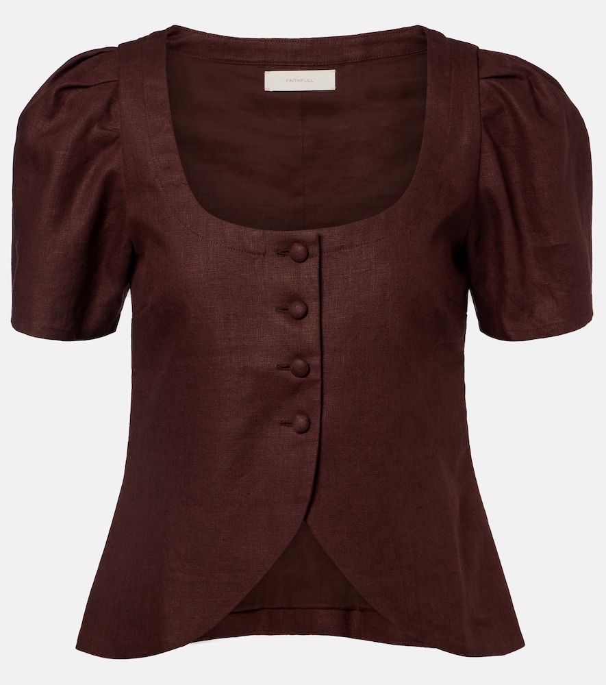 

Льняной топ Emma Faithfull, Carob