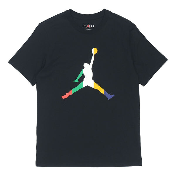 

Футболка Air Jordan Solid Color Round Neck Printing Short Sleeve Black, черный