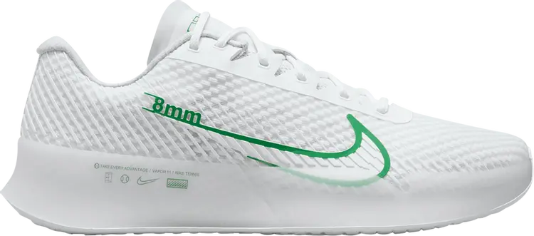 

Кроссовки NikeCourt Air Zoom Vapor 11 HC 'White Kelly Green', белый, Серый, Кроссовки NikeCourt Air Zoom Vapor 11 HC 'White Kelly Green', белый
